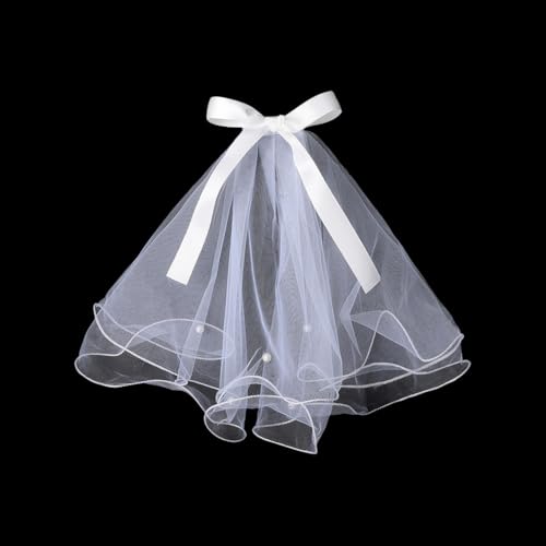 JIHUOO Hundeschleier, Hochzeitsschleier, Haustier-Hochzeits-Haarspange, Kopfbedeckung, Haustierkostüm, Kopfschmuck, Welpen, Fotografie-Requisiten von JIHUOO
