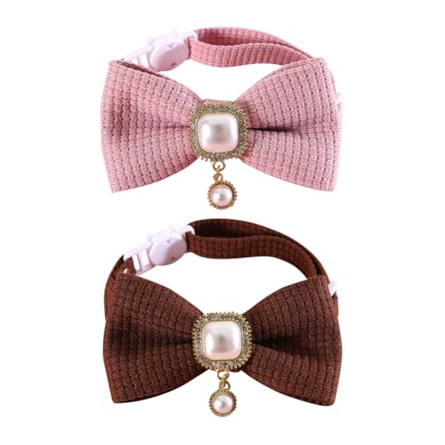 Katzenhalsband mit Schleife im Vintage-Stil mit Glöckchen, Perlenanhänger, Kätzchen-Halsbänder, kleine Hunde, Fliege, Halsbänder, niedliche Schleife, Welpenhalsbänder, verstellbare Hasenhalsbänder, Katzenhalsband mit Schleife im Vintage-Stil mit Glöckchen, Perlenanhänger, Kätzchen-Halsbänder, kleine Hunde, Fliege, Halsbänder, niedliche Schleife, Welpenhalsbänder, verstellbare Hasenhalsbänder, von JIHUOO