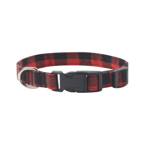 Rotes kariertes Hundehalsband, verstellbar, Weihnachten, Urlaub, Haustierhalsband, Weiblich, Welpen, Spazierengehen, weich, bequem, Katzenhalsband, dekoratives Hundehalsband, Halskette, Größe S Rotes kariertes Hundehalsband, verstellbar, Weihnachten, Urlaub, Haustierhalsband, Weiblich, Welpen, Spazierengehen, weich, bequem, Katzenhalsband, dekoratives Hundehalsband, Halskette, Größe S von JIHUOO