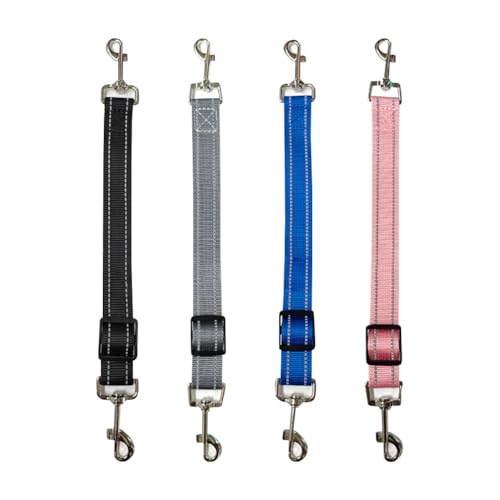 Sicherheits-Hundehalsband-Clips für Hundegeschirr, strapazierfähig, verstellbare Clips mit Doppelverschlüssen, für Hundegeschirr am Halsband, 4 Stück Sicherheits-Hundehalsband-Clips für Hundegeschirr, strapazierfähig, verstellbare Clips mit Doppelverschlüssen, für Hundegeschirr am Halsband, 4 Stück von JIHUOO