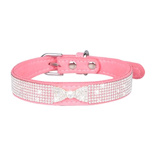 Strasshalsband für kleine Hunde, niedliches Kristall-Katzenhalsband, verstellbar, glitzernd, Welpenhalsband, glitzernd, für kleine Haustiere, mit Schmuckstein für Hündinnen, Katzen, Rosa Strasshalsband für kleine Hunde, niedliches Kristall-Katzenhalsband, verstellbar, glitzernd, Welpenhalsband, glitzernd, für kleine Haustiere, mit Schmuckstein für Hündinnen, Katzen, Rosa von JIHUOO