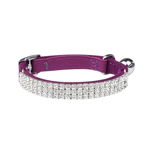 Süßes Strass-Haustierhalsband, funkelndes Samt, Katzenhalsband, glitzernd, Diamanten, kleines Hundehalsband, verstellbar, weich, schillernd, Kätzchen-Halsband mit Sicherheitsgurt und Glöckchen, für Süßes Strass-Haustierhalsband, funkelndes Samt, Katzenhalsband, glitzernd, Diamanten, kleines Hundehalsband, verstellbar, weich, schillernd, Kätzchen-Halsband mit Sicherheitsgurt und Glöckchen, für von JIHUOO