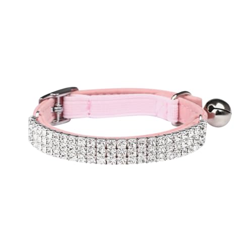 Süßes Strass-Haustierhalsband, funkelndes Samt, Katzenhalsband, glitzernd, Diamanten, kleines Hundehalsband, verstellbar, weich, schillernd, Kätzchen-Halsband mit Sicherheitsgurt und Glöckchen, für Süßes Strass-Haustierhalsband, funkelndes Samt, Katzenhalsband, glitzernd, Diamanten, kleines Hundehalsband, verstellbar, weich, schillernd, Kätzchen-Halsband mit Sicherheitsgurt und Glöckchen, für von JIHUOO