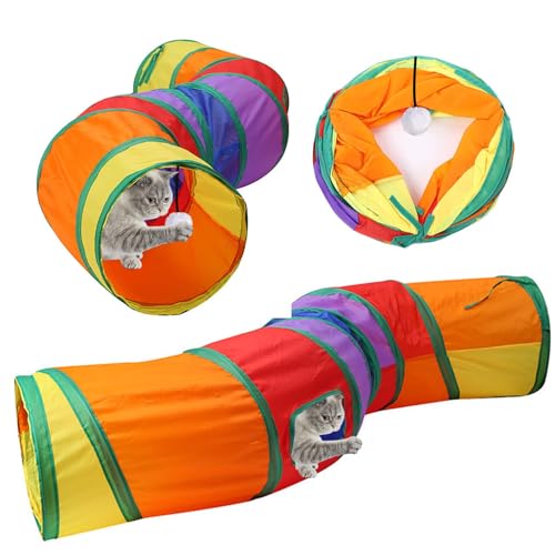 Interaktives Katzenspielzeug Intelligenz Katzen Spielzeug Faltbarer Katzen Tunnel Bunny Tunnel Tunnel Haustier Spielzeug Kleintiere Tunnel Katze Tunnel Geeignet für Innen und Außenbereich ﻿ von JIIENO
