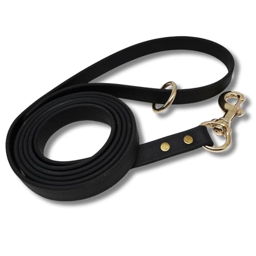 JIM HODGES DOG TRAINING Gummy Hundeleine, Biothane, Hundetrainingsleine, 122 cm, Verschiedene Größen und Farben (5/8, Schwarz) von JIM HODGES DOG TRAINING