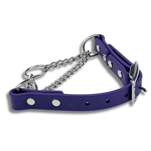 JIM HODGES DOG TRAINING Martingale Halsband für Hunde, Biothane, Edelstahl-Hardware, kein Ziehen, hergestellt in den USA, professionelle Qualität, XXS, Lila von JIM HODGES DOG TRAINING