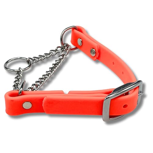 JIM HODGES DOG TRAINING Martingale Halsband für Hunde, Biothane, Edelstahl-Hardware, kein Ziehen, professionelle Qualität, Medium, Orange JIM HODGES DOG TRAINING Martingale Halsband für Hunde, Biothane, Edelstahl-Hardware, kein Ziehen, professionelle Qualität, Medium, Orange von JIM HODGES DOG TRAINING