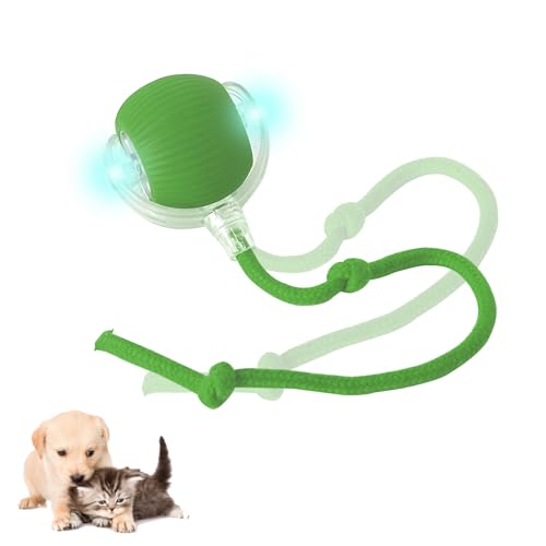 JIMACRO Interaktives Katzenspielzeug Ball, 360-Grad Magic Ball Hund Wiederaufladbarer Elektrisch Katzenball mit LED Licht von JIMACRO