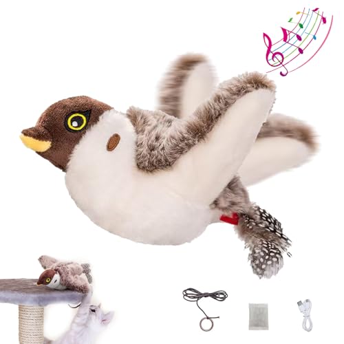 JIMACRO Katzenspielzeug Vogel Elektrisch, 3 Vibrationsmodi Interaktives Katzenspielzeug Vogel Fliegender Vogel Spielzeug für Katzen zum Spielen Treten JIMACRO Katzenspielzeug Vogel Elektrisch, 3 Vibrationsmodi Interaktives Katzenspielzeug Vogel Fliegender Vogel Spielzeug für Katzen zum Spielen Treten von JIMACRO