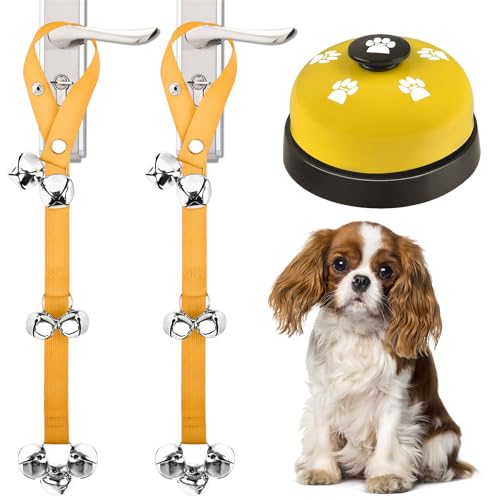 JIMEJV Türklingeln für Hunde, Haustier-Trainingsglocken für draußen, Töpfchentraining und Kommunikationsgerät, groß, laut, Hundeglocke, Katze, Welpen, interaktives Spielzeug, verstellbarer Gurt, JIMEJV Türklingeln für Hunde, Haustier-Trainingsglocken für draußen, Töpfchentraining und Kommunikationsgerät, groß, laut, Hundeglocke, Katze, Welpen, interaktives Spielzeug, verstellbarer Gurt, von JIMEJV