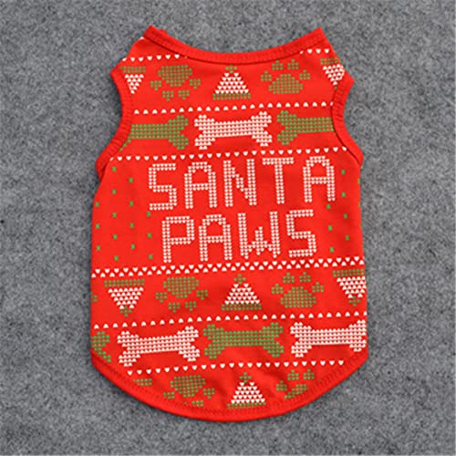 JIMINISO Weihnachten Hundebekleidung Neujahr Haustiere Hundebekleidung für kleine mittelgroße Hunde Kostüm Chihuahua Haustierhemd Warme Hundebekleidung Yorkshire von JIMINISO