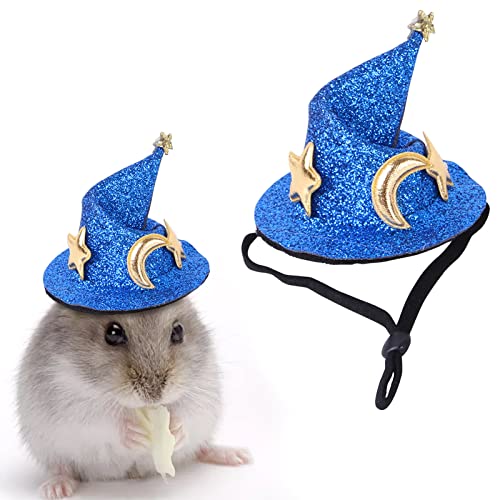 JINGAN Halloween-Hamsterhut, Halloween-Hexenhut für Hamster, Hamster-Hexenhut, Halloween-Haustier-Kostüm, Outfit für Schlange, Hamster, Meerschweinchen von JINGAN