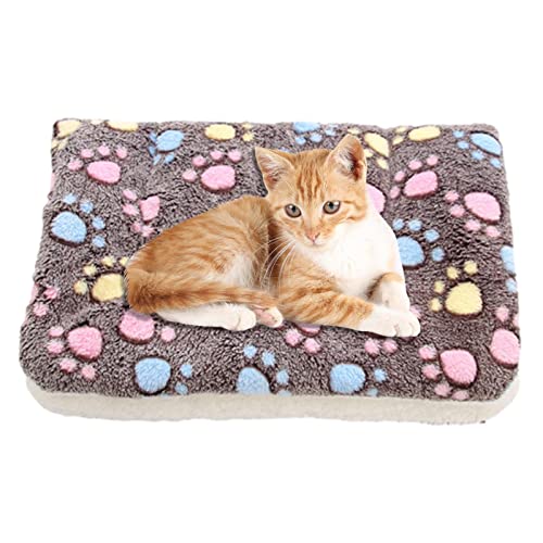 JINGAN Gemütliche, beruhigende Hundedecke, beruhigende Decke für Katzen, waschbar, Korallensamt, weicher Flanell-Überwurf mit niedlichen Pfotenabdrücken, beruhigende Decke für Katzen, Hunde, Welpen, JINGAN Gemütliche, beruhigende Hundedecke, beruhigende Decke für Katzen, waschbar, Korallensamt, weicher Flanell-Überwurf mit niedlichen Pfotenabdrücken, beruhigende Decke für Katzen, Hunde, Welpen, von JINGAN