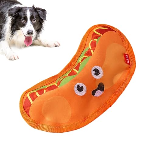 JINGAN Hamburger-Hundespielzeug, quietschendes Hamburger-Spielzeug für Haustiere | Weiche Molarenspielzeuge - Food Design Hamburgerförmiges, quietschendes, bissfestes Zahnreinigungsgerät für Hunde und von JINGAN