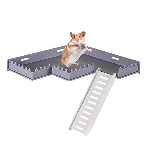 JINGAN Hamster mit Leiter | PVC-Käfig Spielplatz Ständer für Hamster, Käfigspielzeug, dekoratives Zubehör für Streifenhörnchen, Hamster, Eichhörnchen, Rennmäuse, Papageien, Igel JINGAN Hamster mit Leiter | PVC-Käfig Spielplatz Ständer für Hamster, Käfigspielzeug, dekoratives Zubehör für Streifenhörnchen, Hamster, Eichhörnchen, Rennmäuse, Papageien, Igel von JINGAN