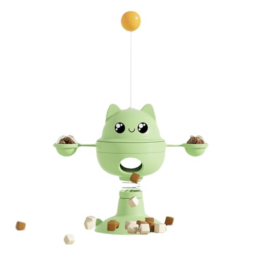 JINGAN Indoor-Katzenspielzeug gegen Langeweile – Katzenspielzeug | drehbares Katzenjagdspielzeug, Katzenkarussell, Kätzchenspielzeug, interaktives Katzenspielzeug mit Saugnapf für Indoor-Katzen-Übung JINGAN Indoor-Katzenspielzeug gegen Langeweile – Katzenspielzeug | drehbares Katzenjagdspielzeug, Katzenkarussell, Kätzchenspielzeug, interaktives Katzenspielzeug mit Saugnapf für Indoor-Katzen-Übung von JINGAN