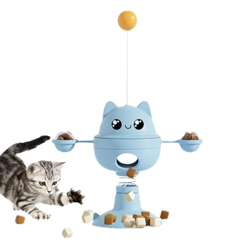JINGAN Katzen-Leckerli-Spender, Kauspielzeug – rotierendes Katzenjagdspielzeug, Katzenkarussell, Kätzchen-Spielzeug, interaktives Katzenspielzeug mit Saugnapf für Indoor-Katzen-Übung JINGAN Katzen-Leckerli-Spender, Kauspielzeug – rotierendes Katzenjagdspielzeug, Katzenkarussell, Kätzchen-Spielzeug, interaktives Katzenspielzeug mit Saugnapf für Indoor-Katzen-Übung von JINGAN
