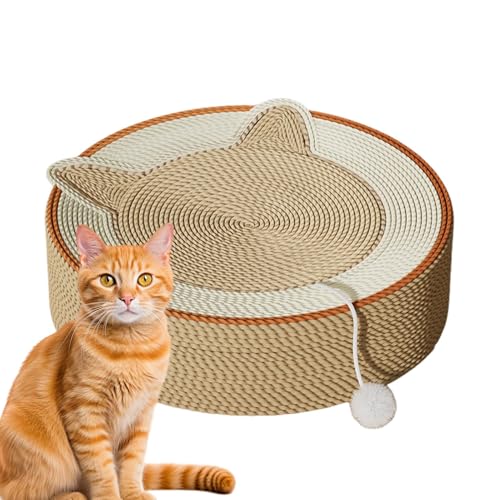 Katzenkratzbrett, Katzenkratzer für Hauskatzen,Rundes Kratzbett für Katzen | Verschleißfestes, großes Katzenkratzbett für große und mittelgroße Katzen Katzenkratzbrett, Katzenkratzer für Hauskatzen,Rundes Kratzbett für Katzen | Verschleißfestes, großes Katzenkratzbett für große und mittelgroße Katzen von JINGAN