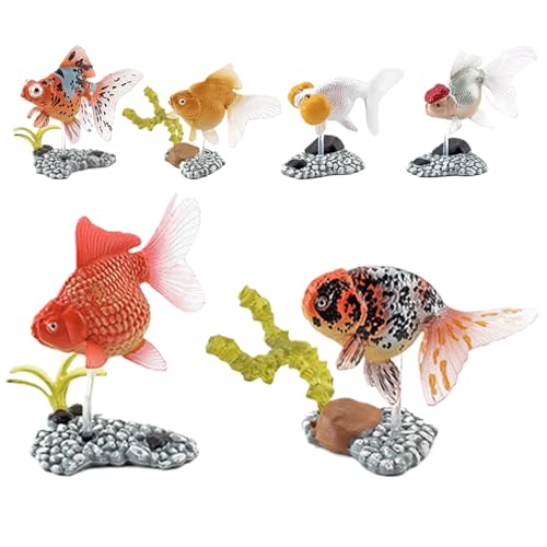 JINGLING Aquarium Statue | 6 Stück Schwimmende Kunstfische Aquarium Deko - Realistische Unterwasser-Deko für Restaurants, Büros & Wohnräume, Szenen-Accessoires JINGLING Aquarium Statue | 6 Stück Schwimmende Kunstfische Aquarium Deko - Realistische Unterwasser-Deko für Restaurants, Büros & Wohnräume, Szenen-Accessoires von JINGLING