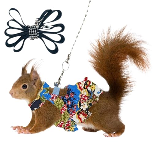 JINGLING Eichhörnchengurtweste, Gurtweste für kleines Tier - Verstellbarer Gurtgabeless für Chinchilla,Fashion Chic Small Animal Walking Weste Seil zum Gehen, Reisen von JINGLING