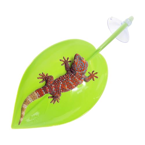 JINGLING Frosch Sonnenplattform - Habitat Terrasse,Dekoration In Blattform Für Amphibien Und Reptilien von JINGLING
