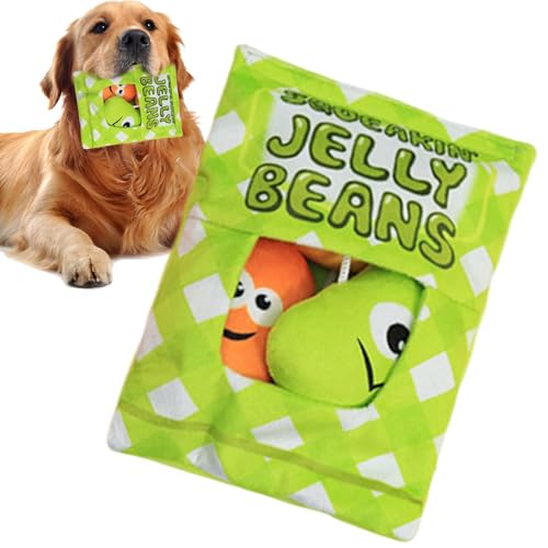 JINGLING Haustierspielzeug aus Plüsch mit Geräusch, quietschendes Hundespielzeug, Cartoon-Plüschhund, quietschendes Spielzeug, Snackbeutel-Design, Mittlere bis große Hunde reduzieren Langeweile, JINGLING Haustierspielzeug aus Plüsch mit Geräusch, quietschendes Hundespielzeug, Cartoon-Plüschhund, quietschendes Spielzeug, Snackbeutel-Design, Mittlere bis große Hunde reduzieren Langeweile, von JINGLING