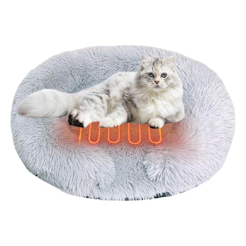 JINGLING Heizbett für Hunde, Heizbett für Katzen, Innenbereich, USB-Heizbett für Haustiere, einstellbare Temperaturregelung | 5 Timer, rundes Heizbett für Katzen, Bett JINGLING Heizbett für Hunde, Heizbett für Katzen, Innenbereich, USB-Heizbett für Haustiere, einstellbare Temperaturregelung | 5 Timer, rundes Heizbett für Katzen, Bett von JINGLING