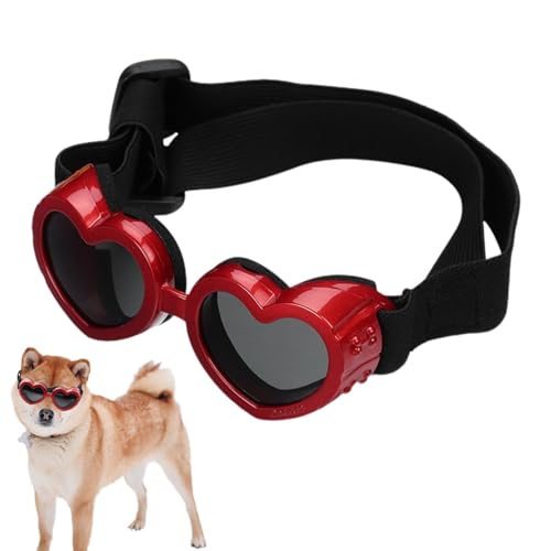 JINGLING Herz-Sonnenbrille für Hunde,Herzförmige Hunde-Sonnenbrille | Pet Shades Sonnenbrille - Hundesonnenbrille für kleine Rassen, Hundesonnenbrille mit verstellbarem Riemen, JINGLING Herz-Sonnenbrille für Hunde,Herzförmige Hunde-Sonnenbrille | Pet Shades Sonnenbrille - Hundesonnenbrille für kleine Rassen, Hundesonnenbrille mit verstellbarem Riemen, von JINGLING