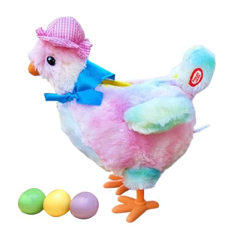 JINGLING Interaktives Hundespielzeug,Elektrisches Huhn Mit Legen Eiern Funktion - Interaktives Ei & Huhn Futterdummy Spielzeug Zur Langeweile-Vorbeugung Bei Kleinen Hunden & Haustieren von JINGLING