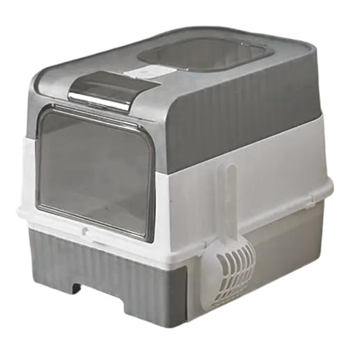 JINGLING Katzenklo | Hoch Katzentoilette | Geruchsdichter Klappbarer Leichter Katzentoilettenbehälter Mit Siebschaufel Und Reisefreundlichem Tragegriff Für Unterwegs JINGLING Katzenklo | Hoch Katzentoilette | Geruchsdichter Klappbarer Leichter Katzentoilettenbehälter Mit Siebschaufel Und Reisefreundlichem Tragegriff Für Unterwegs von JINGLING