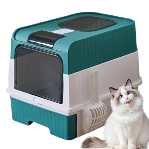 JINGLING Katzenklos - Hoch Katzentoilette - Geruchsdichter Klappbarer Leichter Katzentoilettenbehälter Mit Siebschaufel Und Reisefreundlichem Tragegriff Für Unterwegs JINGLING Katzenklos - Hoch Katzentoilette - Geruchsdichter Klappbarer Leichter Katzentoilettenbehälter Mit Siebschaufel Und Reisefreundlichem Tragegriff Für Unterwegs von JINGLING