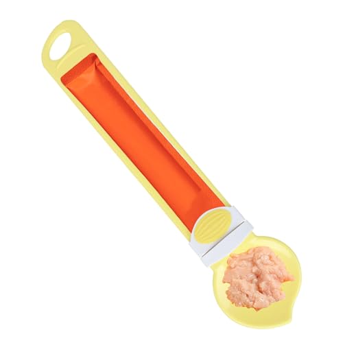 JINGLING Katzenleckerli Fütterungslöffel | Kätzchen Streifen Spritzlöffel,Futter Spender Für Brei Schleckfutter Nassfutter Flüssige Snacks Haustiere von JINGLING