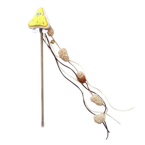 JINGLING Katzenspielangel,Katzenstab Spielzeug Mit Futter-Motiv | Plüschfänger & Lustiges Bewegungsspiel Mit Klingel, Reaktionstraining Für Alle Rassengrößen JINGLING Katzenspielangel,Katzenstab Spielzeug Mit Futter-Motiv | Plüschfänger & Lustiges Bewegungsspiel Mit Klingel, Reaktionstraining Für Alle Rassengrößen von JINGLING