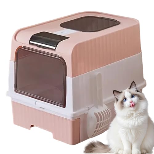 JINGLING Katzentoiletten - Hoch Katzentoilette - Geruchsdichter Klappbarer Leichter Katzentoilettenbehälter Mit Siebschaufel Und Reisefreundlichem Tragegriff Für Unterwegs JINGLING Katzentoiletten - Hoch Katzentoilette - Geruchsdichter Klappbarer Leichter Katzentoilettenbehälter Mit Siebschaufel Und Reisefreundlichem Tragegriff Für Unterwegs von JINGLING