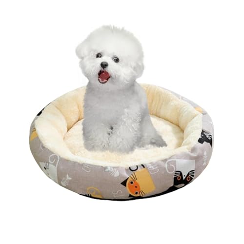 JINGLING Rundes Haustierbett,Rundes Hundebett,Welpenschlafnest | Bequeme runde Katzenbetten für Katzen und Hunde im Innenbereich, warmes, gemütliches, weiches, rundes Nest für Haustiere JINGLING Rundes Haustierbett,Rundes Hundebett,Welpenschlafnest | Bequeme runde Katzenbetten für Katzen und Hunde im Innenbereich, warmes, gemütliches, weiches, rundes Nest für Haustiere von JINGLING