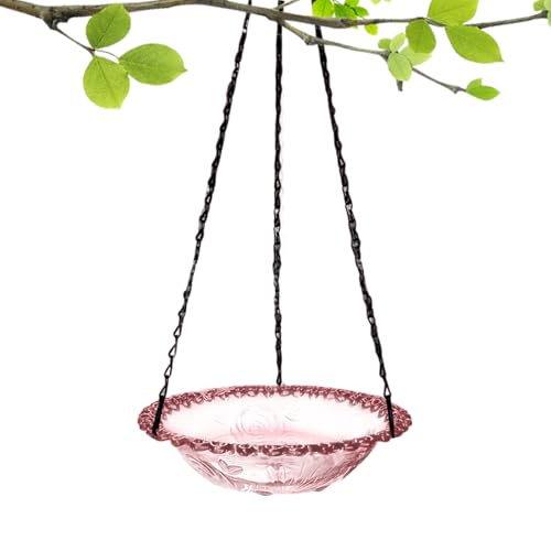 JINGLING Vogeltränke – Wasserwanne für Vögel, dekoratives Vogelhaus, hängend mit Metallständer, für Garten, Terrasse, Balkon, Brücke JINGLING Vogeltränke – Wasserwanne für Vögel, dekoratives Vogelhaus, hängend mit Metallständer, für Garten, Terrasse, Balkon, Brücke von JINGLING