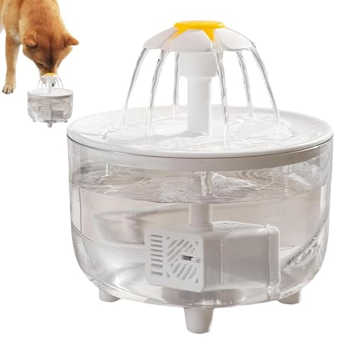 JINGLING Wasserspender für Hunde, Trinkbrunnen für Haustiere, Metallausgießer für Kätzchen, 33,8 oz, Blumenmuster, automatischer Wasserspender für Katzen, Filter JINGLING Wasserspender für Hunde, Trinkbrunnen für Haustiere, Metallausgießer für Kätzchen, 33,8 oz, Blumenmuster, automatischer Wasserspender für Katzen, Filter von JINGLING