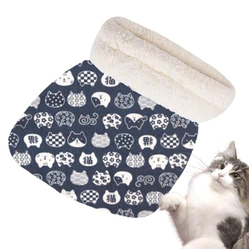 JINGLING Katzen Schlafsack, Winterschlafsack für Katzen, 360°-Wickel-Kuschelsack für Haustiere, Gemütliches Katzenbett für Hauskatzen, Haustierschlafbett mit großem Taschendesign JINGLING Katzen Schlafsack, Winterschlafsack für Katzen, 360°-Wickel-Kuschelsack für Haustiere, Gemütliches Katzenbett für Hauskatzen, Haustierschlafbett mit großem Taschendesign von JINGLING