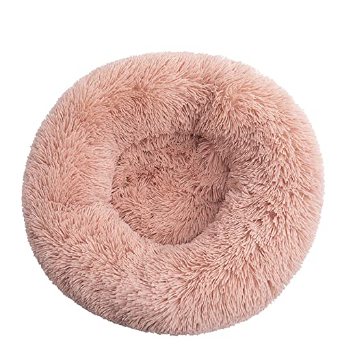 JINGSHUBO Hundebett Flauschiges Plüsch Katzenbett Plüsch Bettmatte Hundepad Hundekorb waschbar Haustier Bett Runde Bett von JINGSHUBO