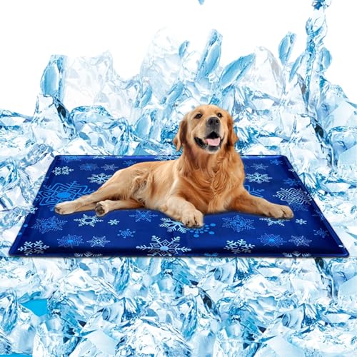 JINGTOPS Kühlmatte Hund, 60X45cm Kühldecke für Katzen Cat Dog Cooling Mat Selbstkühlende Kühlmatte für Haustiere Abkühlung für Hunde Katze,mit Ungiftiges Gel,Tragbare Matte von JINGTOPS