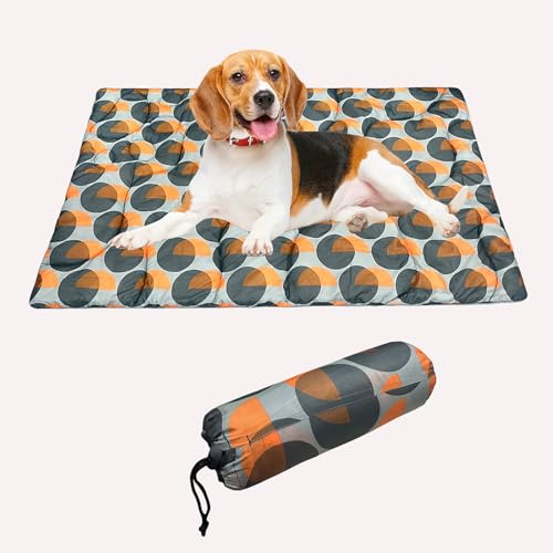 JINGTOPS wasserdichte Hundematte,Hunde Reisebett, Hundedecke, Tragbare Katzenbett, Haustier Matte,Hunde thermodecke für Zuhause, Auto,Reisen, Faltbar,Waschbar, Wiederverwendbar, 110 cm x 68 cm von JINGTOPS