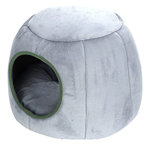 JINGYAN Hundebetten Bed Winter Nest Pet Warm Cage Cave Bed House Hidden Toys(Grijs,S) von JINGYAN