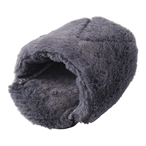 JINGYAN Hundebetten Cave Non Slip Cushion Bed Hamster Nest Hedgehog Hideout Small Animals Cage Supplies Warm House 4 Colors(Dark Grey,S) von JINGYAN