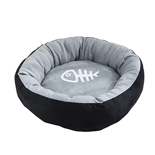 JINGYAN Hundebetten Dog Bed Round Warm Soft Sleeping Bed Kennel Blanket with Pillow Pet Sofa Cushion Cushion Sofa Pet Supplies(M) von JINGYAN