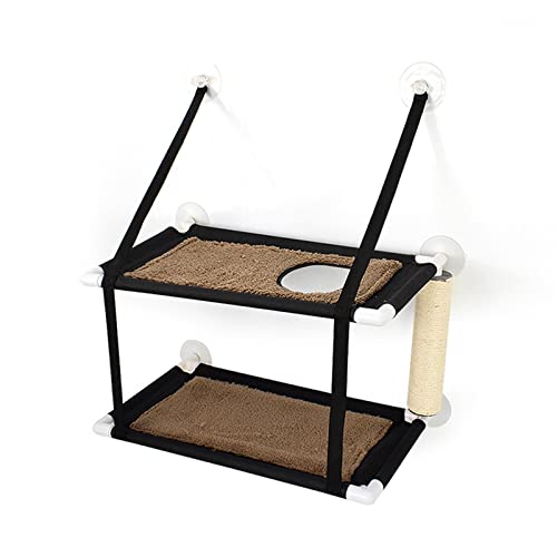 JINGYAN Hundebetten Double Layer Cat Sucker Hammock Washable Pet Hammock Comfortable Hanging Nest Breathable for Window Supplies JINGYAN Hundebetten Double Layer Cat Sucker Hammock Washable Pet Hammock Comfortable Hanging Nest Breathable for Window Supplies von JINGYAN