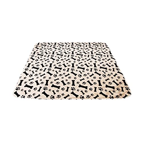 JINGYAN Hundebetten wasserdichte Wiederverwendbare Hundebett Matten Hund Urin Pad Welpen Pee Schnelle Absorption Pad Teppich for Haustierschlaf Weiche Teppichdecke(D,80x90CM) von JINGYAN