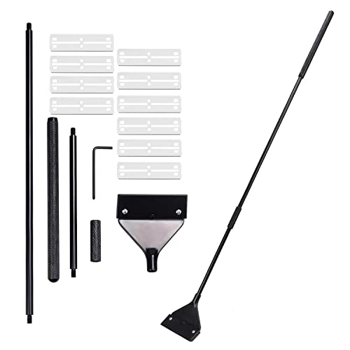 JINJUMEI Aquarium Reinigungswerkzeuge 62cm, Algenschaber Aquariumschaber, Aquarium Algen Rasiermesser Schaber, Mit Abnehmbarer Stange und 10 Stück Edelstahl Klingen,Für Glas Fischbecken JINJUMEI Aquarium Reinigungswerkzeuge 62cm, Algenschaber Aquariumschaber, Aquarium Algen Rasiermesser Schaber, Mit Abnehmbarer Stange und 10 Stück Edelstahl Klingen,Für Glas Fischbecken von JINJUMEI