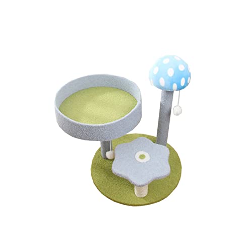 Cat Tree Cat Tower Cat Kletterrahmen Pilz Katzen Haustier liefert lustige Katzenkratzer Katze Kratzer nach Spielzeug Cat Tree Condo Katzenbaum im Innenklettern (Farbe: Blu) Beauty Comes von JINMUXUAN