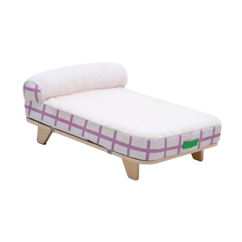 JINMUXUAN Erhöhtes Katzenbett, Katzenschlafbett, Nester, erhöht, weich, rutschfeste Unterseite, Haustierkissen für drinnen und draußen, Violett und Weiß JINMUXUAN Erhöhtes Katzenbett, Katzenschlafbett, Nester, erhöht, weich, rutschfeste Unterseite, Haustierkissen für drinnen und draußen, Violett und Weiß von JINMUXUAN