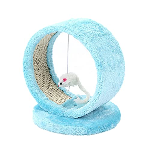 Katzen Kratzerbaum Haustier Spiel Spielzeug Maus Möbel Kratzer nach Kletterrahmen Katzen Möbel Haustier Produkt Springen Spielzeug Pinh/Blau (Farbe: Blau) (blau) Beauty Comes von JINMUXUAN
